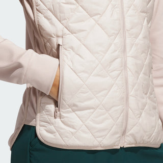 Adidas Ladies Ultimate365 Quilted Full Zip Golf Jacket - Wonder Taupe