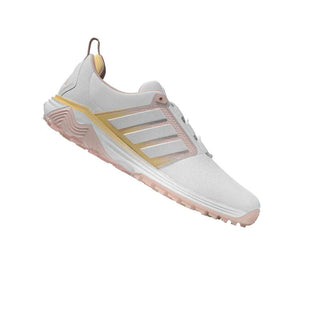 Adidas Womens Adipower 26 Waterproof Golf Shoes - White, Pink & Tangerine