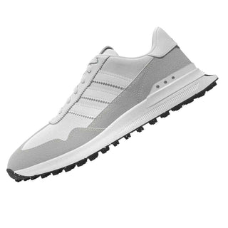 Womens Waterproof S2G 26 Textile Spikeless Golf Shoes - Dash Grey & White