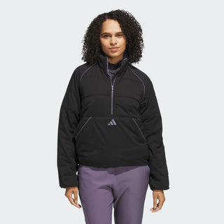 Adidas Twistweave Ladies Quarter Zip Golf Jacket - Black