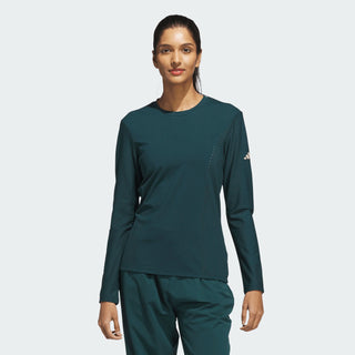 Adidas Womens Ultimate365 Long Sleeve Slim Golf Top - Green