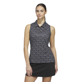 Womens Ultimate365 Otoman Sleeveless Polo Shirt - Black