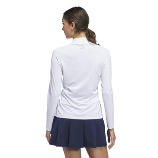 Ultimate365 Solid Quarter Zip Mock Neck - White