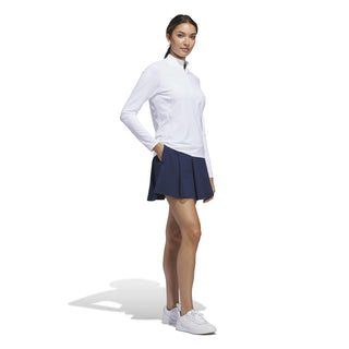 Ultimate365 Solid Quarter Zip Mock Neck - White
