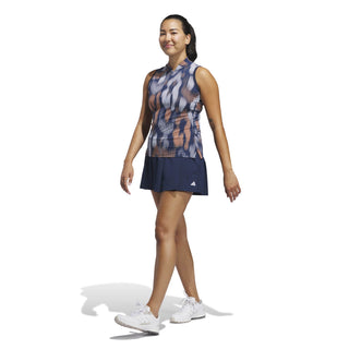 Ultimate365 Tour Printed Sleeveless Polo - Collegiate Navy