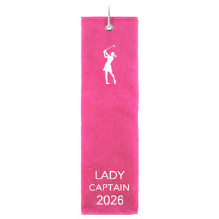 Lady Captain 2026 Tri-Fold Towel - Hot Pink