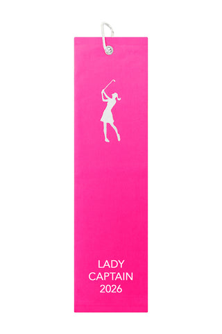 Lady Captain 2026 Tri-Fold Towel - Hot Pink