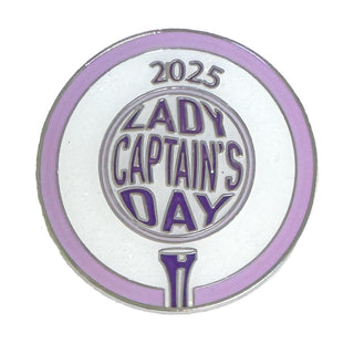 'Lady Captain's Day 2025' Ball Marker on Card - Purple
