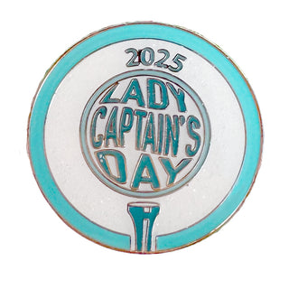 'Lady Captain's Day 2025' Ball Marker on Card - Aqua