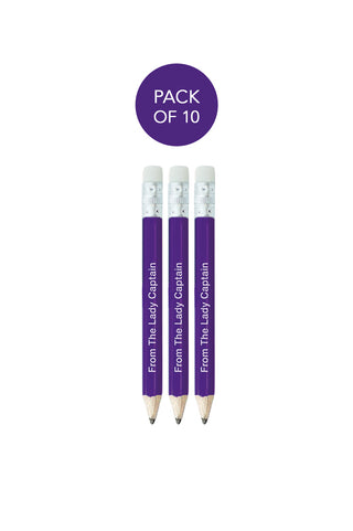 From the Lady Captain Pencils - 10 Pack (Purple)