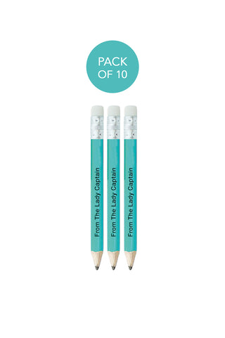 From The Lady Captain Pencils - 10 Pack (Aqua)