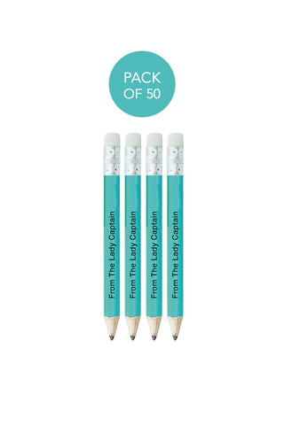 From The Lady Captain Pencils - 50 Pack (Aqua)