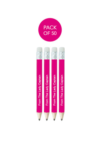 From The Lady Captain Pencils - 50 Pack (Pink)