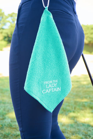 From The Lady Captain Towel With Clip - Aqua