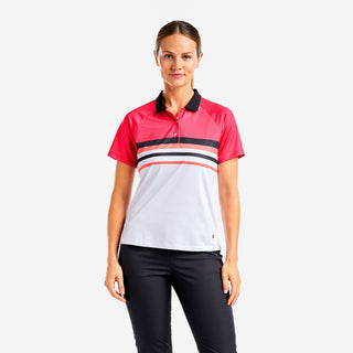Nivo Ladies Finley Cap Sleeve Polo - Cherry