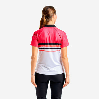 Nivo Ladies Finley Cap Sleeve Polo - Cherry