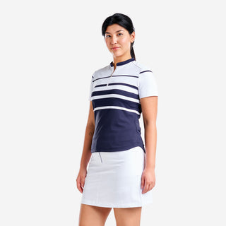 Nivo Ladies Lynda Cap Sleeve Polo - White/Navy