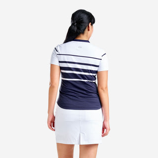 Nivo Ladies Lynda Cap Sleeve Polo - White/Navy
