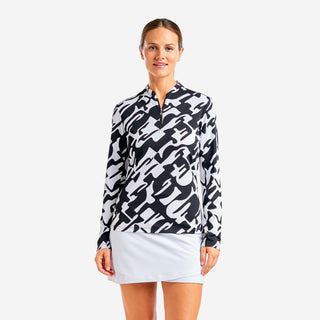 Nivo Ladies Lolita Long Sleeve Mock - Black/White