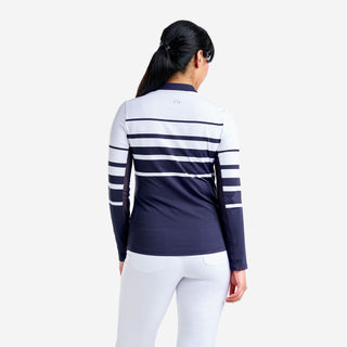 Nivo Ladies Lolita Long Sleeve Mock - White/Navy