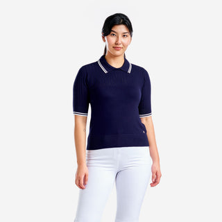Nivo Ladies Vy Lightweight Half Sleeve Jumper - Navy