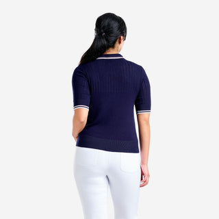 Nivo Ladies Vy Lightweight Half Sleeve Jumper - Navy