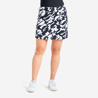 Nivo Ladies Layla Pull on Golf Skort - Black/White
