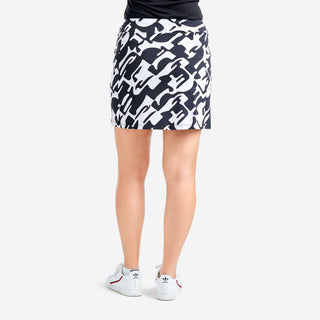 Nivo Ladies Layla Pull on Golf Skort - Black/White