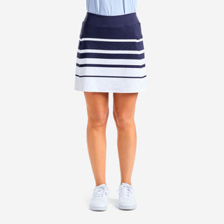 Nivo Ladies Layla Pull on Golf Skort - Navy/White