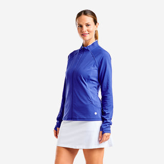 Nivo Ladies Alyssa Long Sleeve Full Zip Top - Cobalt