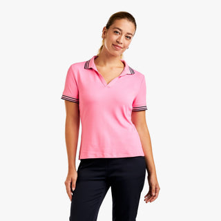 Natalia Ladies Golf Polo Top - Sachet Pink