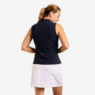Amelie Mock Sleeveless Golf Top - Navy