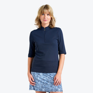 Nivo Ladies Noa II Half Sleeve Polo - Navy
