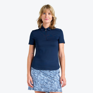 Nivo Ladies Naila II Cap Sleeve Polo - Navy