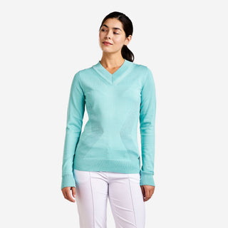 Nicole V-Neck Sweater - Aruba Blue