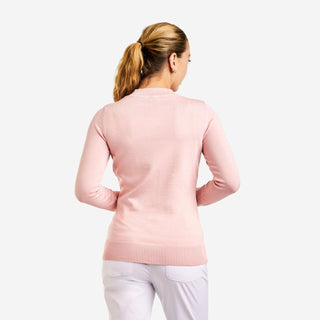 Nicole V-Neck Sweater - Crystal Rose