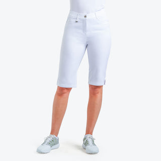 Nivo Ladies Nalini Long Ladies Golf Shorts - White -  Inseam 36CM