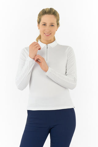 Nivo Ladies Nina Long Sleeve Polo - White