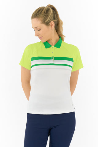 Nivo Ladies Finley Cap Sleeve Polo - Lime