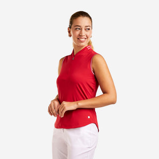 Fergie Sleeveless Polo - Chinese Red