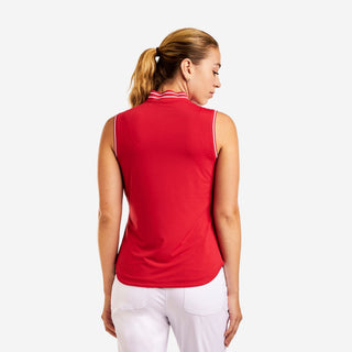 Fergie Sleeveless Polo - Chinese Red