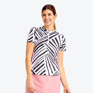 Nivo Ladies Lynda Cap Sleeve Polo - White/Black