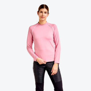 Nivo Ladies Dollie Mock Long Sleeve Golf Top - Cosmetic Pink