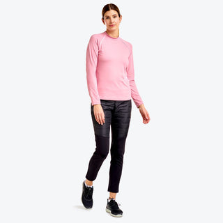 Nivo Ladies Dollie Mock Long Sleeve Golf Top - Cosmetic Pink