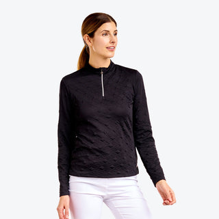 Nivo Ladies Dyna Long Sleeve Golf Mock - Black