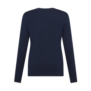 Penguin Ladies Golf Pullover Sweater with Elongated Cuffs - Navy