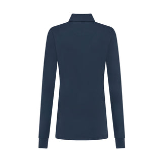 Penguin Ladies Golf Long Sleeve Polo with Power Mesh Yoke - Navy