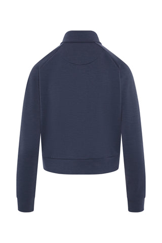 Penguin Ladies Golf Full Zip Textured Knit Jacket - Navy