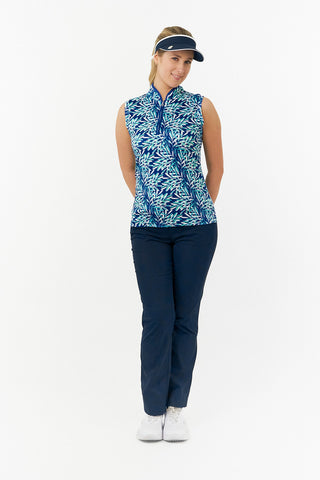 Sleeveless Polo Shirt - Floating Palms Yale