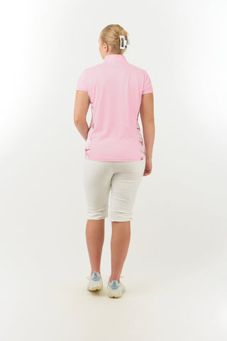 Pure Golf Ladies Keyla Lace Cap Sleeve Polo Shirt - Blossom